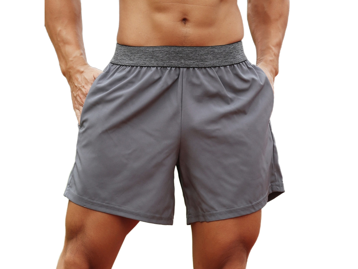 Bermudas Esportivas Masculinas com Cintura Elástica e Alça para Toalha | S/MARCA