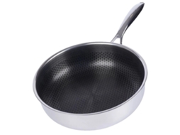 Panela Profunda, Aço Inoxidável, 26 Cm De Diâmetro, Segura Para Forno Até 260 °c, Cabo Ergonômico Oem