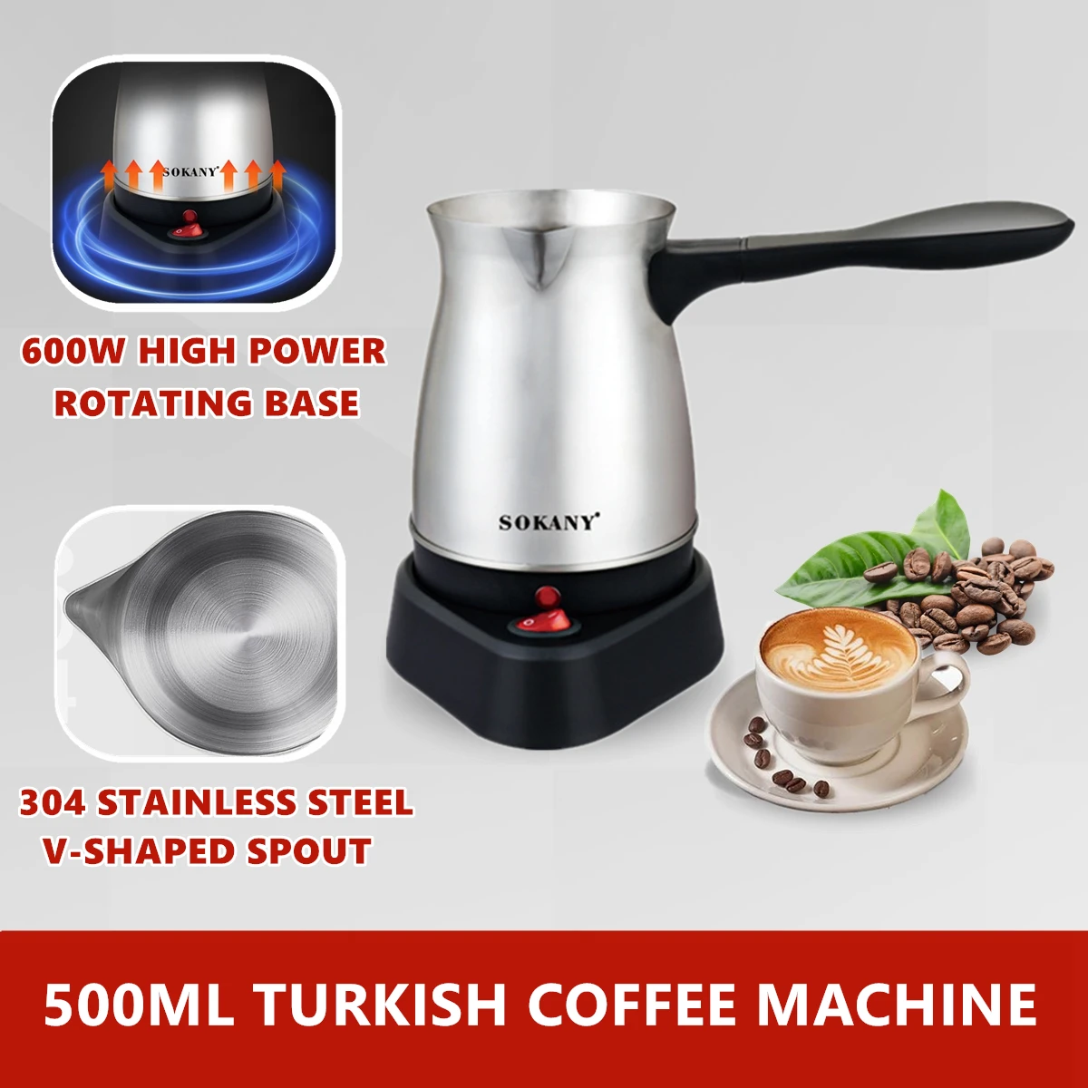 Cafeteira Turca Portátil, Cafeteira Italiana Moka, Para Aquecer Café, Chá E Leite.