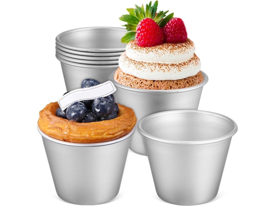 Formas Para Muffins E Cupcakes, Conjunto De 8 Unidades, Em Alumínio