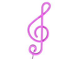 Rebe-luz De Neón Led Em Forma De Nota Musical Com Usb/bateria, Pendente Para Casa E Festa, Decoração De Parede