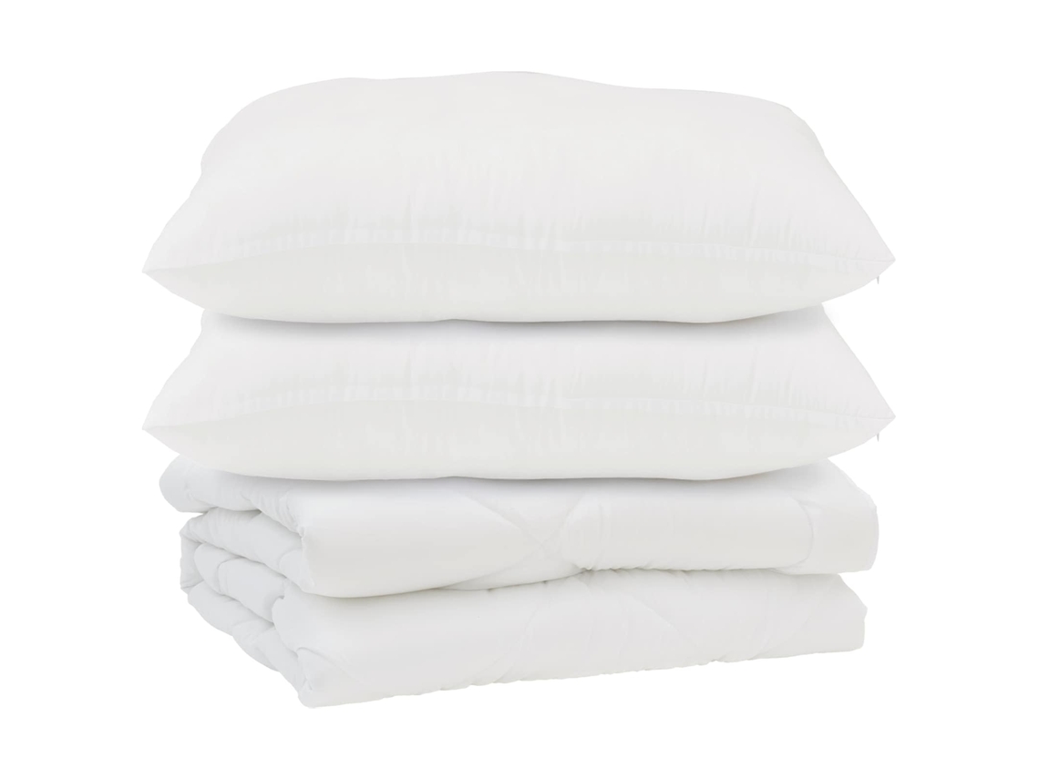 Edredão Com Travesseiro 3 Pcs | Edredom | Duvet Branco Microfibra