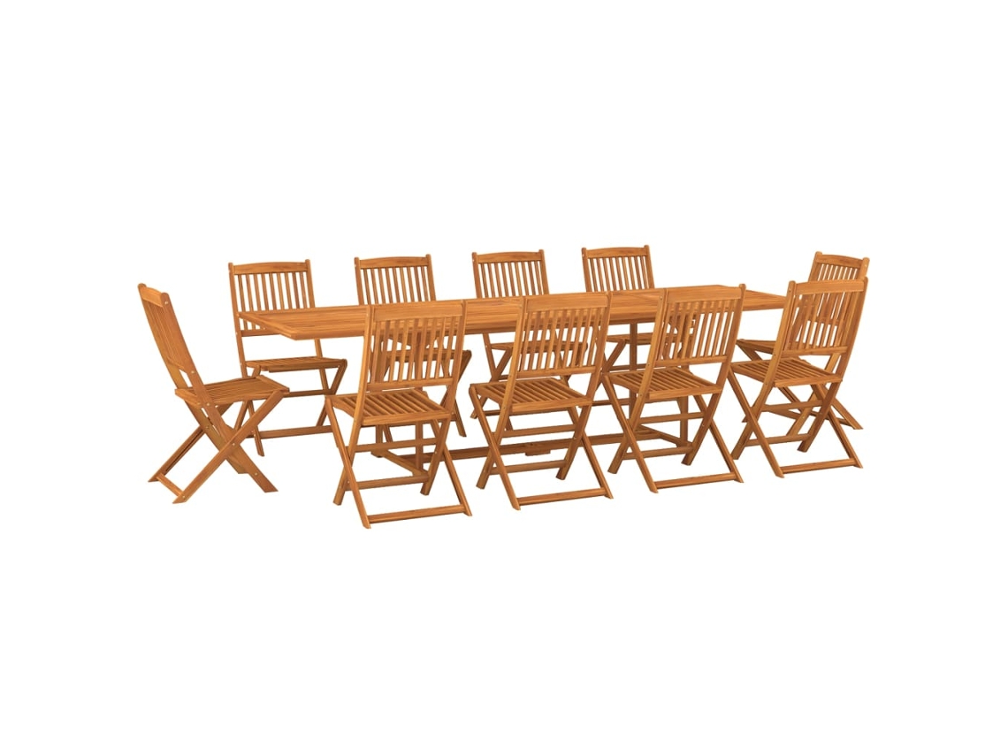 Conjunto de 11 peças de jantar para jardim em madeira de acácia MAISON EXCLUSIVE
