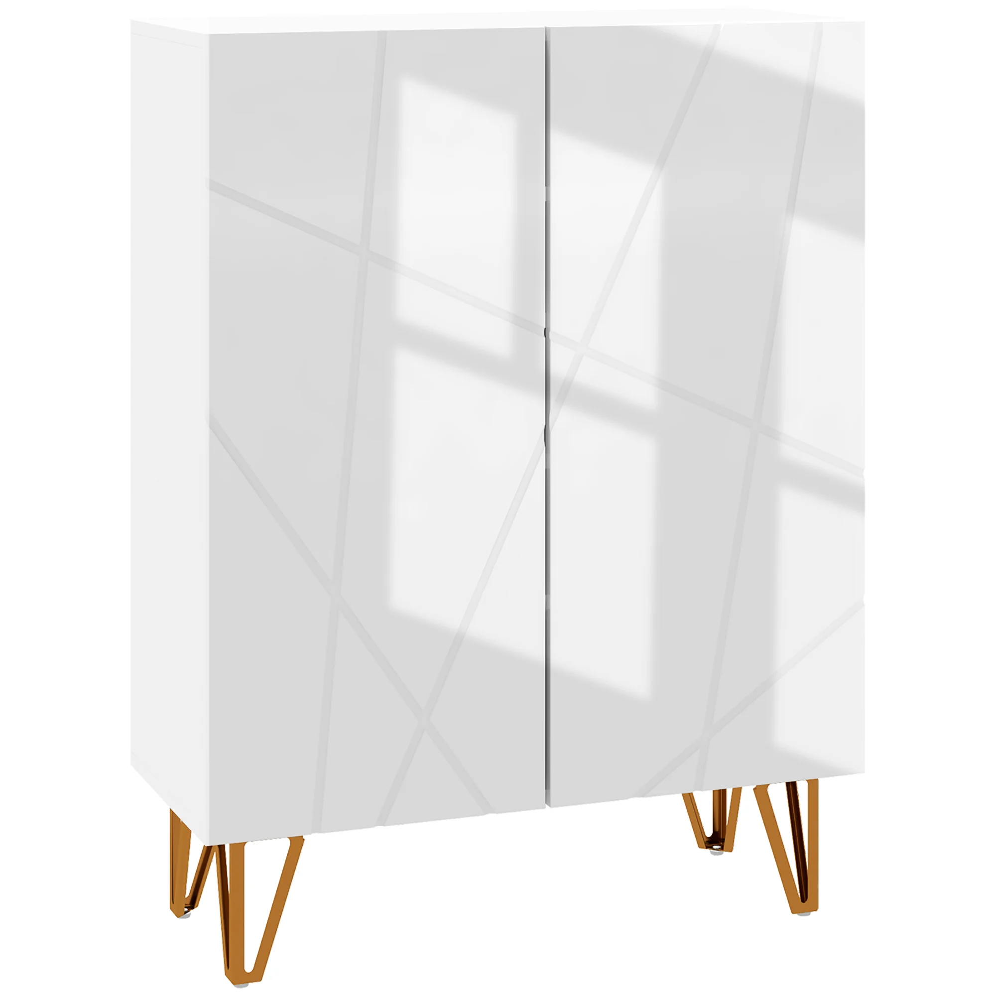 Móvel Sapateira de Entrada com Prateleiras Ajustáveis para 15 20 Pares de Sapatos 72x31.5x95cm branco | S/MARCA
