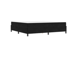 Conjunto 1 Estrutura Da Cama Vidaxl Preto Tecido (200 X 200 Cm)