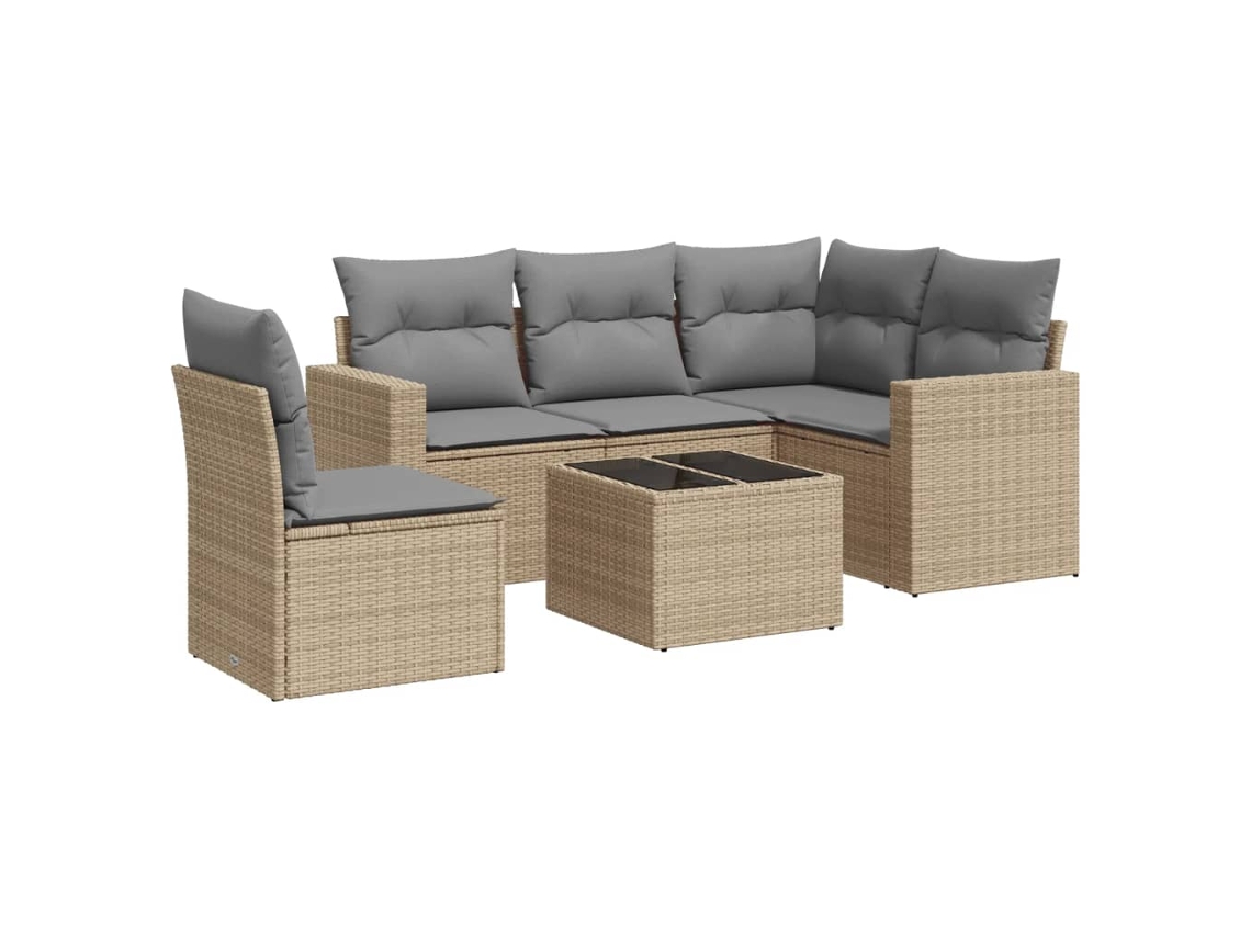 Garden Sofa Set, Garden Sofa Sets Vidaxl Bege Rattan / Vime (n/a)