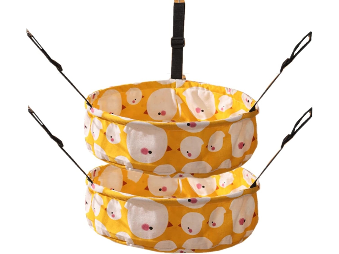Conjunto de 2 Redes para Gatos, Camas Suspensas com Estrutura Metálica e Alças