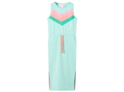 Vestido De Criança Com Cordão Menta-claro 128