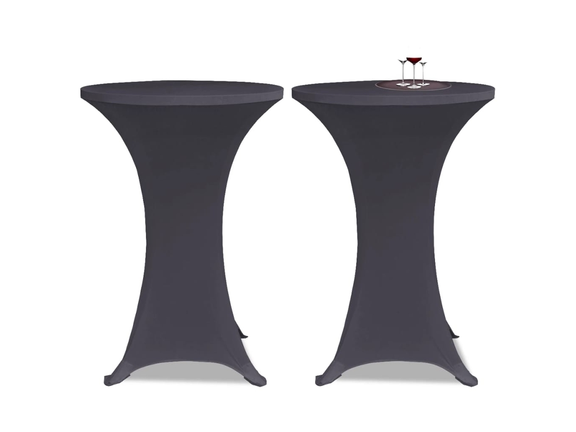 Vidaxl Capa Extensível Para Mesa 2 Pcs 70 Cm Antracite