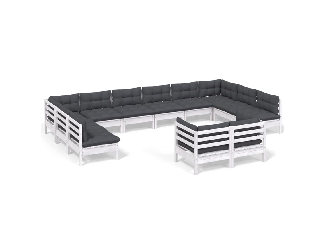 Garden Lounge Set, Garden Lounge Sets Vidaxl Branco Madeira De Pinho (n/a)