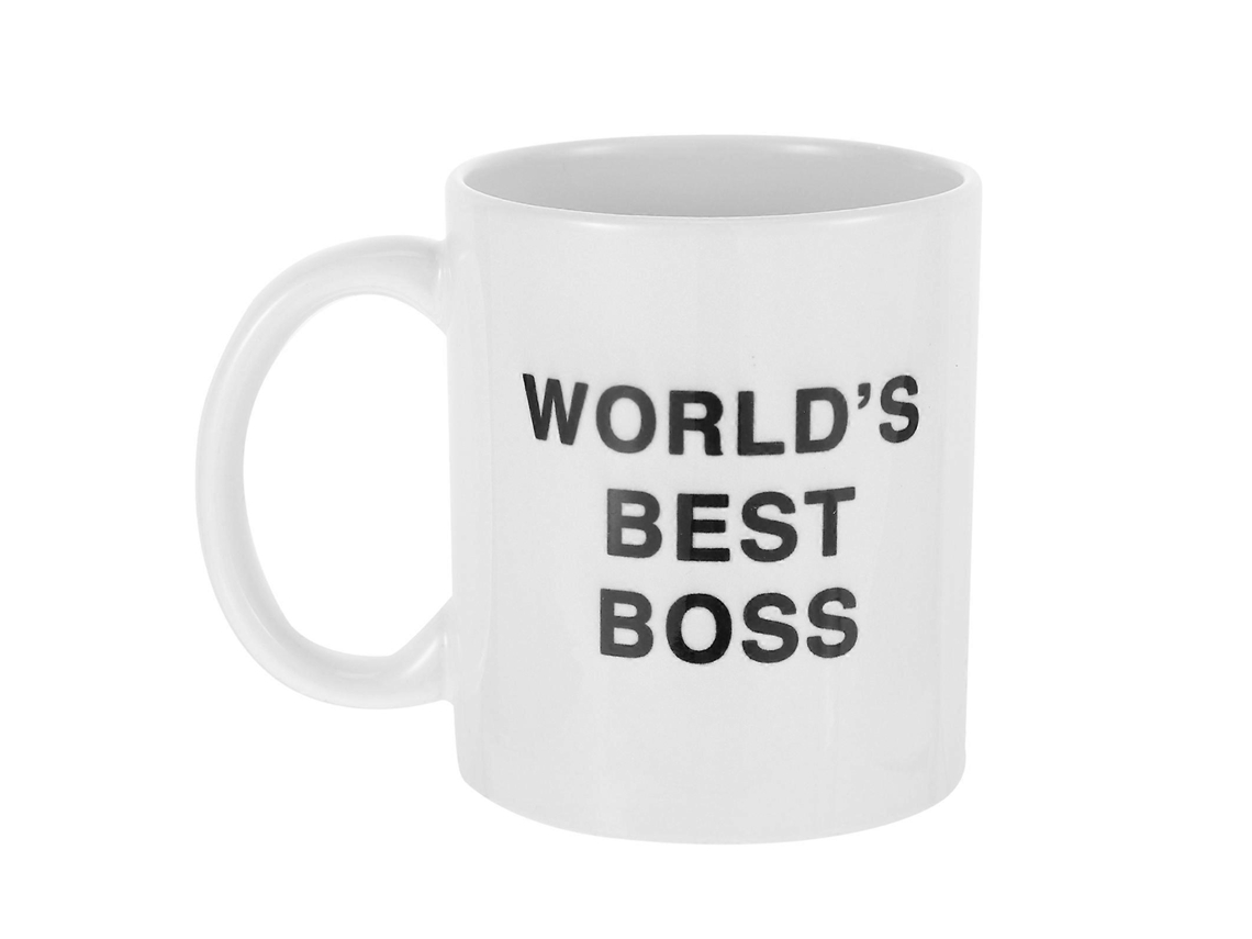 Caneca De Cerâmica 350ml Dunder Mifflin Worlds Best Chef, Água, Café Para Escritório Com Personalidade Db Aquaforge (branca)