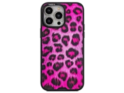 Capa Tkdaddy Caseevo Para Iphone 16 Pro Max Compatível Com Magsafe Tpu Acrílico Capa De Telefone Com Placa Traseira De Leopardo Removível Rosa