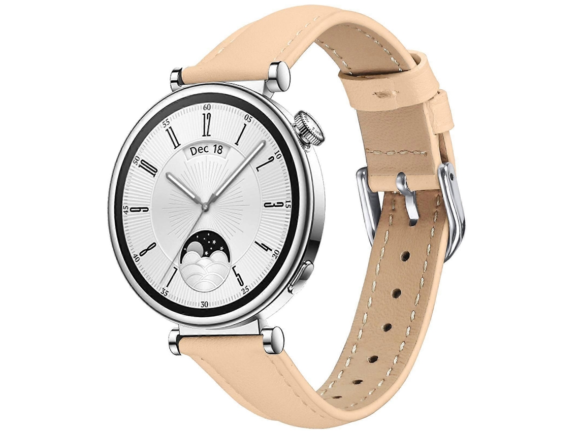 Pulseira De Couro Fina Para Relógio, 18 Mm