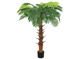 Vidaxl Palmeira Cica Artificial Com Vaso 160 Cm Verde