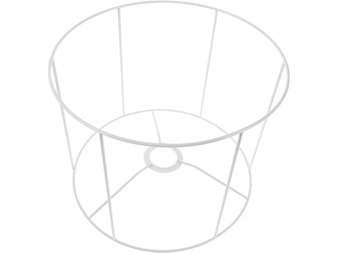 Suporte Para Lâmpada Com Estrutura Redonda De Ferro E Soquete E27, Estrutura Metálica Robusta, 28 Cm De Diâmetro.
