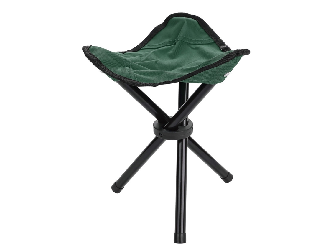 Cadeira Tripé Plegável Portátil para Camping Verde S