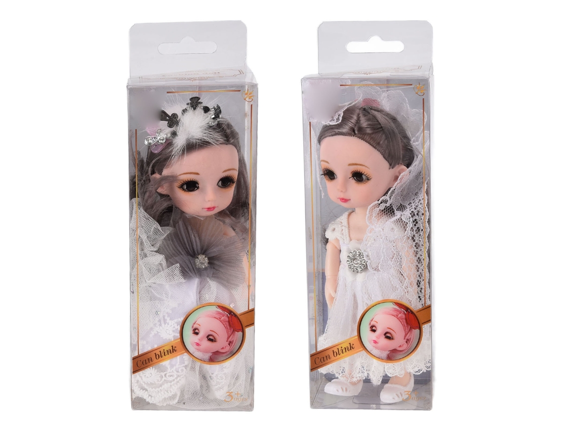 2 Peças De Boneca Menina De 6,7 Polegadas Com Articulações Móveis, Vestido Exquisito, Presente De Aniversário Bonito
