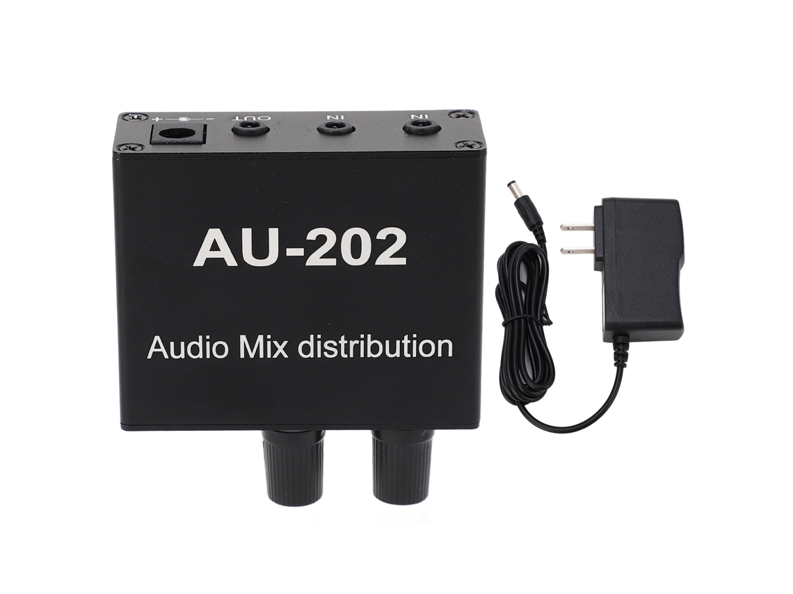 Mini Mixer Estéreo 2 Entradas 2 Saídas Com Distribuidor