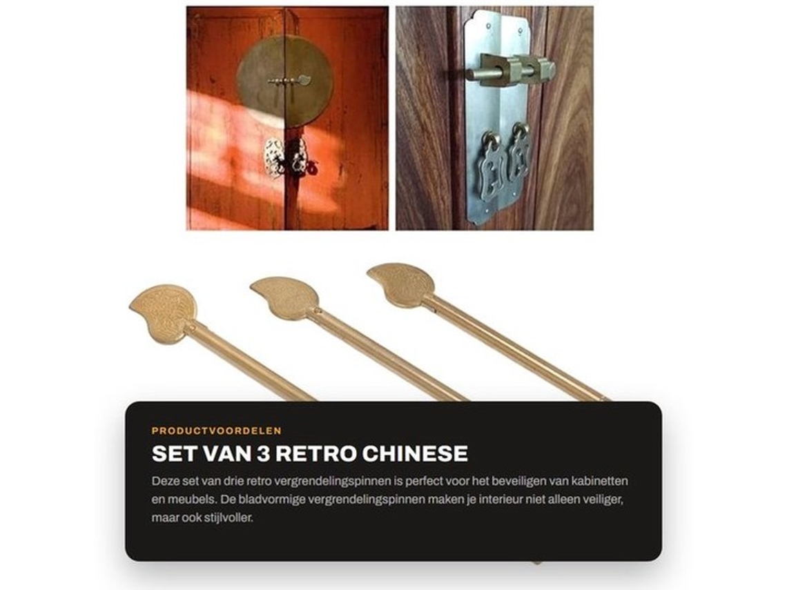 Bloco De Fixação Em Estilo Retro - 3 Unidades - Aço - Estilo Retro - Broche De Fixação - Mobiliário Para Casa - Broche De Fixação