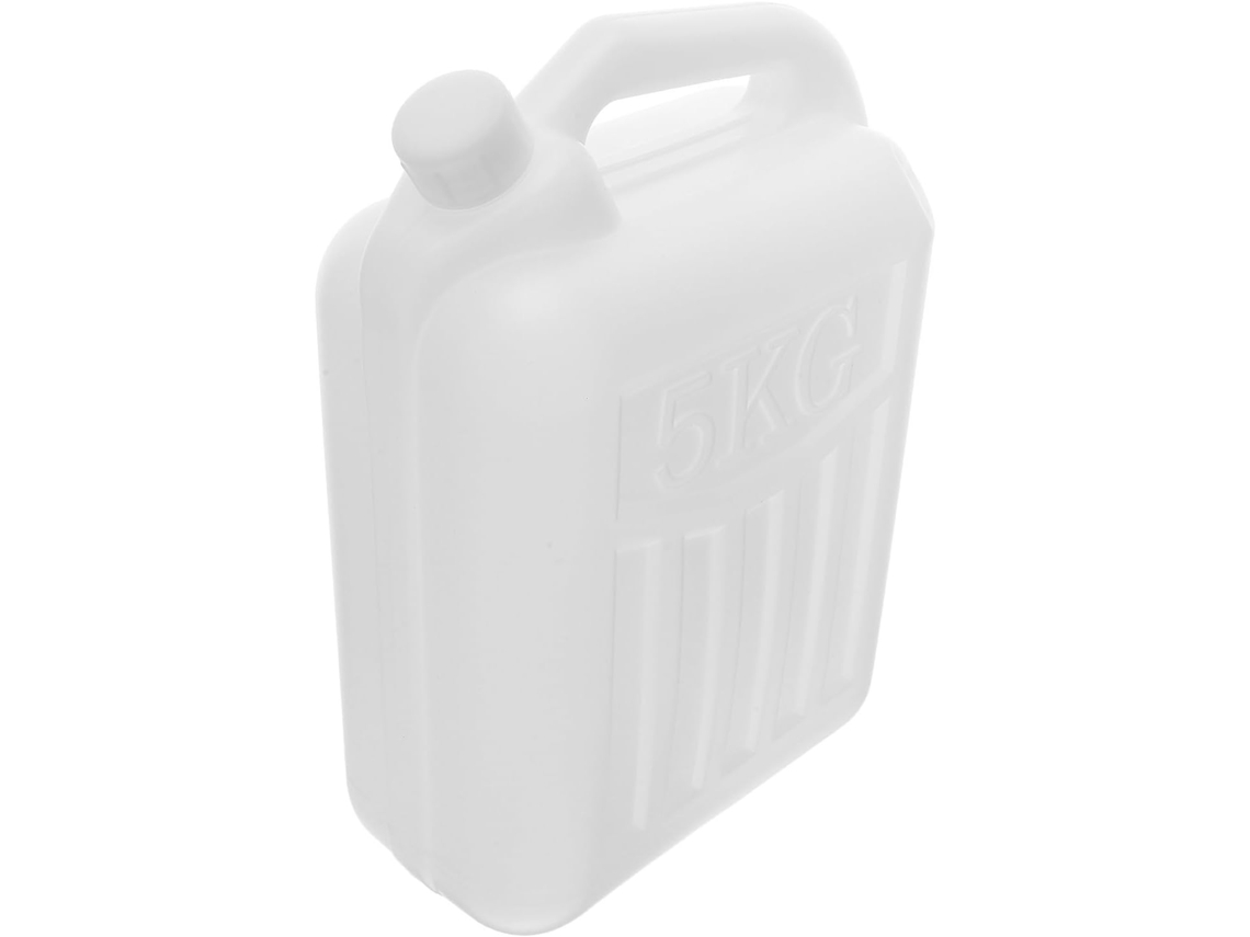 Recipiente De Plástico Branco Operitacx 5 Litros Com Tampa Hermética Para Armazenar Óleo Cozinha E Sucos, Uso Industrial