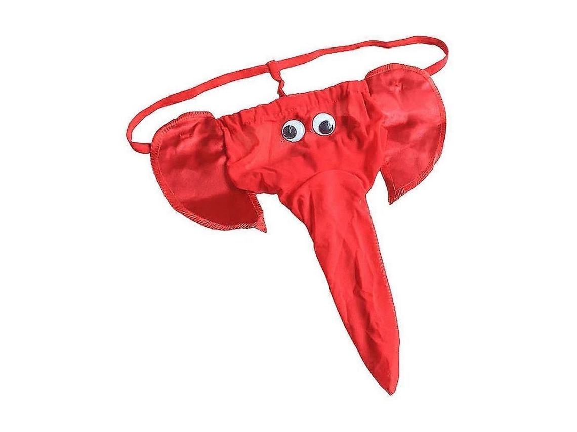 Braguitas Para Hombre Elefante G-string Calzoncillos Sexy Lencería De Poliéster Talla Única Rojo
