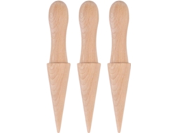 Conjunto de 3 Formas Madeira para Sobremesas, Ideal Massas, Gelar e Preparar Waffles, Utensílio Cozinha em Mad