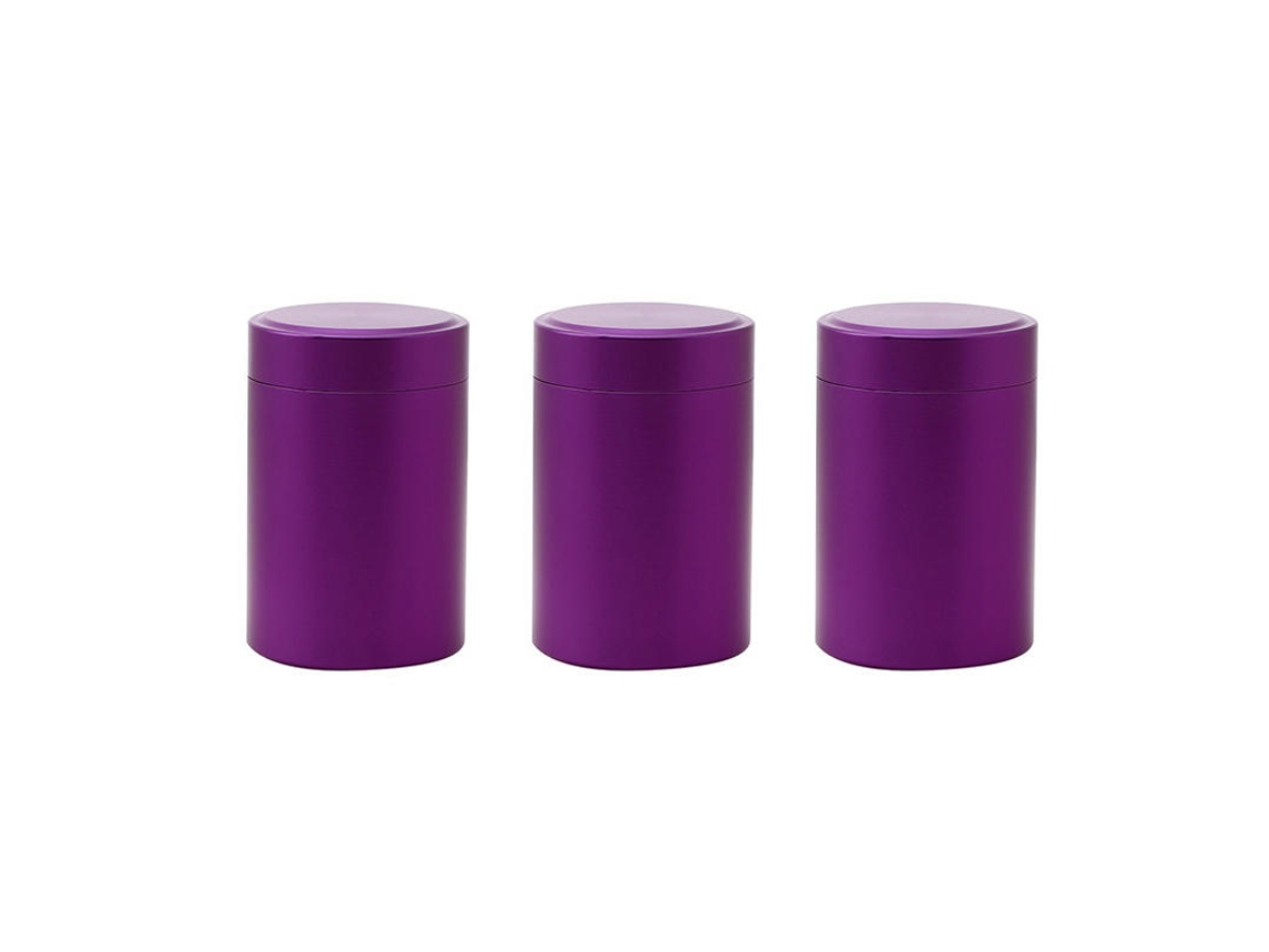 Mini Caixa de Chá de Metal, Recipiente Pequeno e Portátil MDUG (conjunto de 3 Peças Roxo)