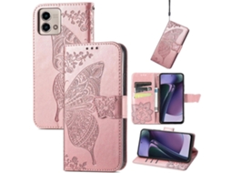 Capa De Celular Em Couro Com Estampa De Borboleta E Flor Para Motorola Moto G Stylus 5g 2023