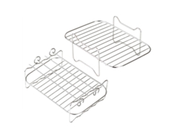 Cremalheira Da Fritadeira De Ar 2 Pces, Do Desidratador Aço Inoxidável 304 Com 4 Varas Assado Para A Cesta Dupla 8qt
