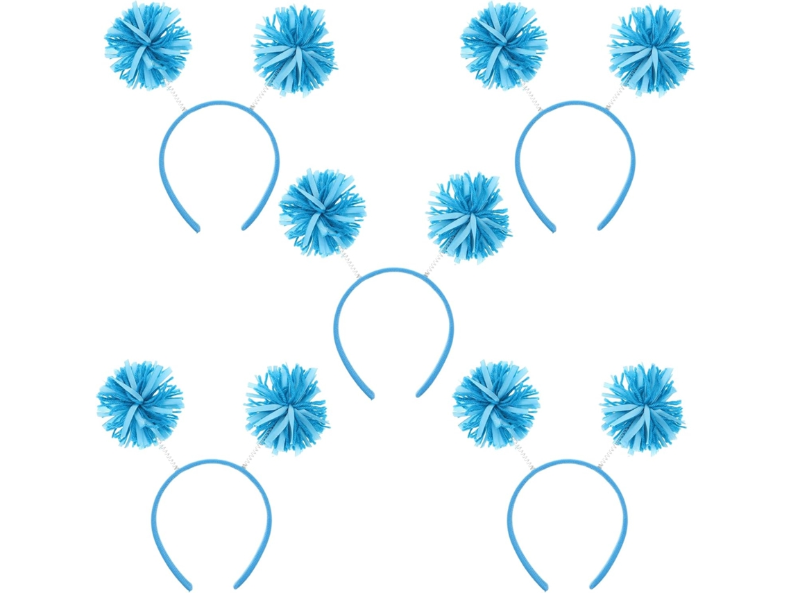 Tiara De 5 Peças Com Pompons Em Formato De Trevo - Acessório Confortável Para O Dia De São Patrício E Festas.