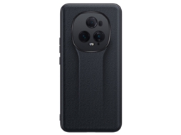 Capa De Couro Ultrafina Com Padrão Cruzado E Resistente A Quedas Para Honor Magic 5 Pro (preta).