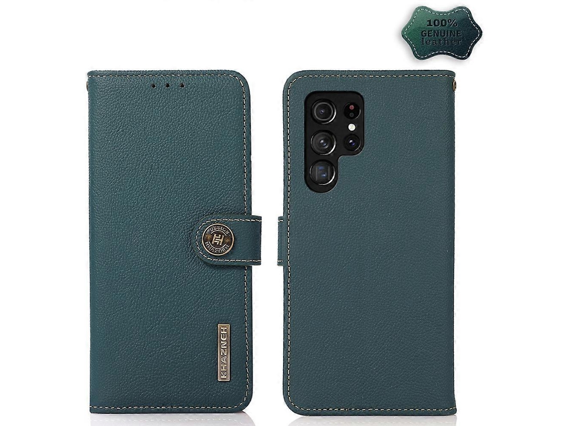 Capa De Celular Khazneh Custer Em Couro Com Proteção Rfid Para Samsung Galaxy S23 Ultra 5g