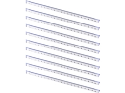 Réguas triangulares Alasum, conjunto de 10 unidades para medições rápidas e duráveis, em plástico transparente para desenho.