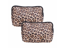 2pcs Bolsa de Maquiagem Portátil Neoprene