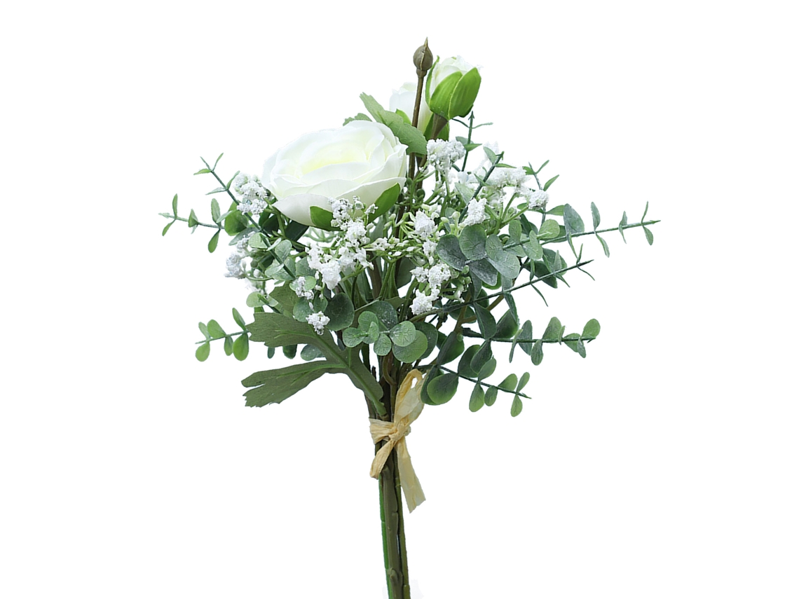 Laxiscreed Arranjo De Flores Dewdrop Lotus E Baby's Breath Para Decoração E Fotografia Em Branco