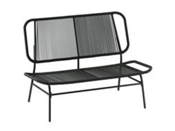 Sofá de Ratan Ratan Pe, Aço Cor Preto 117x67x80 cm Outsunny