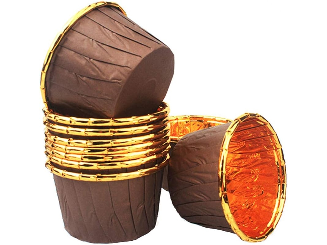 Conjunto De 50 Forminhas De Papel Para Muffins E Cupcakes, Para Assar E Apresentar Sobremesas Em Festas E Eventos