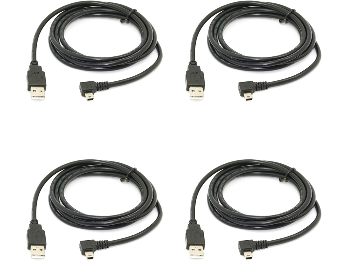 Cabo De Dados Mini Usb Tipo B 5 Pinos Macho Com Ângulo 90 Graus Para