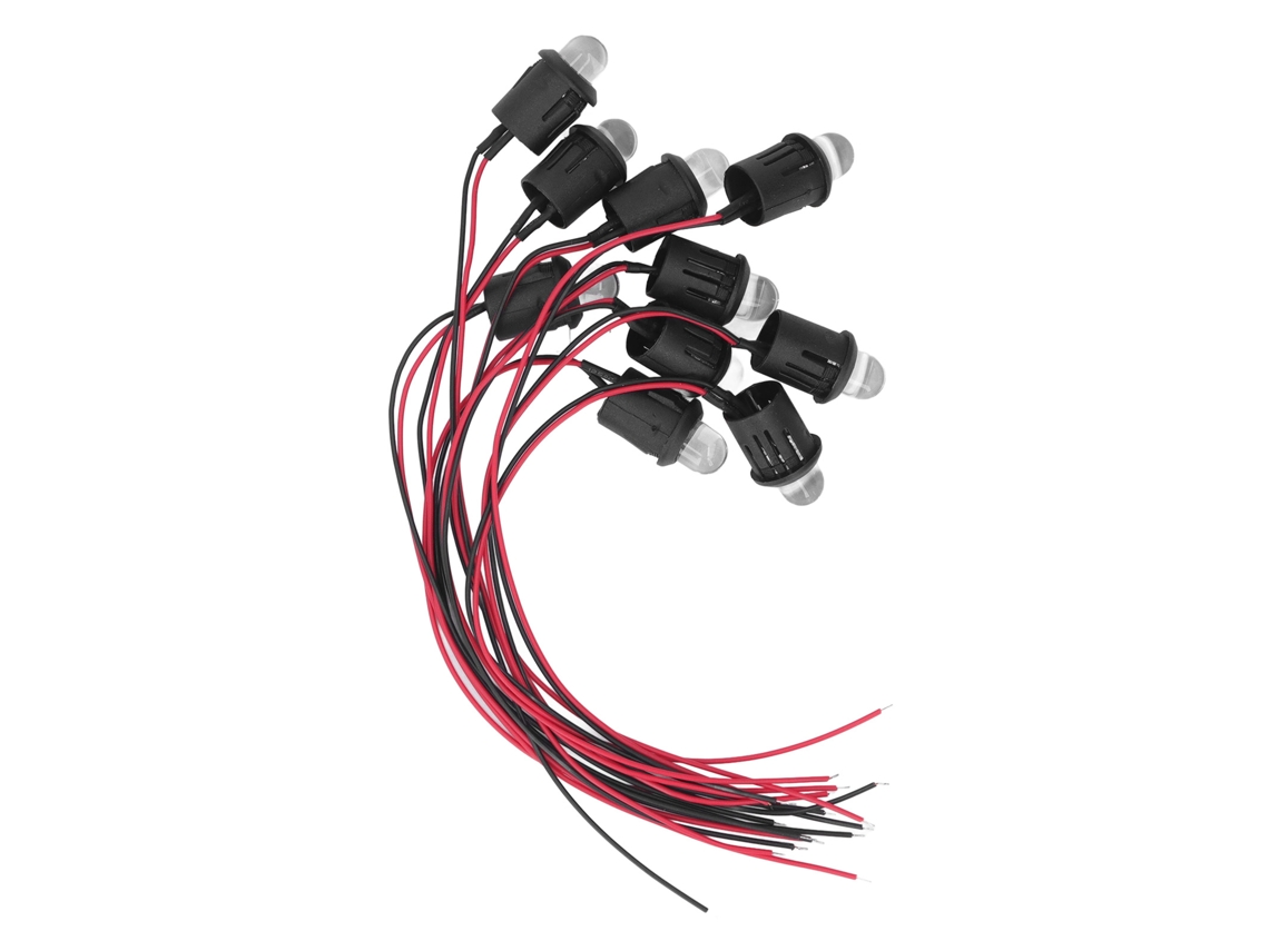 10 Diodos LED 10mm 12V com Cabo S/MARCA