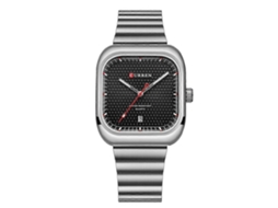Relógio Masculino Curren 8460 Casual Com Pulseira De Aço E Design Quadrado, Relógio De Quartzo.