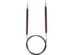KnitPro KP47125 Agulhas de Tricô Circulares Fixas em Alumínio Zing de 80 cm x 3,00 mm, Verde, Madeira, 38,5 x 0,7 x 5 cm