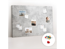 Quadro De Cortiça Com Impressão Muro De Concreto Para A Sala De Estar Espelharte (120x80 Cm)