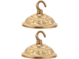 Roseta de Teto Metálica com Gancho de Cobre Maciço e Placa de Cobertura para Pendurar. SFUSHOS