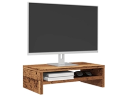 Vidaxl Suporte Para Monitor 42x24x13cm Deriv. De Madeira Madeira Velha