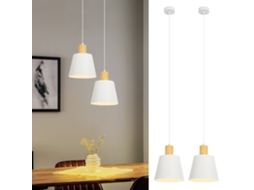 Nettlife Candeeiro Suspenso, Vintage Pendant Light Sala De Jantar 2x Hanging Lamp Industrial Hanging Lamp E27 Metal Retro, 40 W, 120 Cm