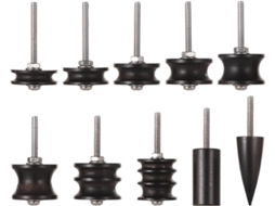 Conjunto De 10 Peças Ferramentas Para Polimento Bordas Couro, Com
