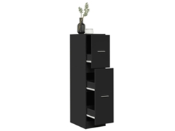 Vidaxl Armário Boticário 30x41x118 Cm Derivados De Madeira Preto