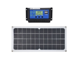 EBTOOLS Carregador de painel solar Conjunto de painel solar de 10 W com exaustor de controlador 10A para EBTOOLS