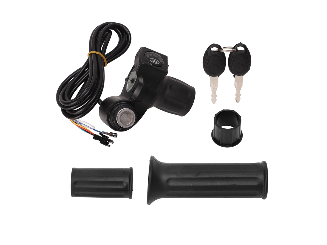 Mango de acelerador mango throttle grip com 4 luzes, bloqueio, para bicicleta elétrica e patinete 48v