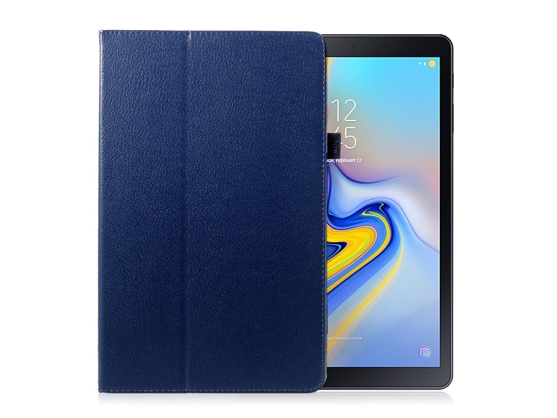 Capa Em Couro Sintético Para Samsung Galaxy Tab A 10.5, Formato Retrato, Azul Escuro